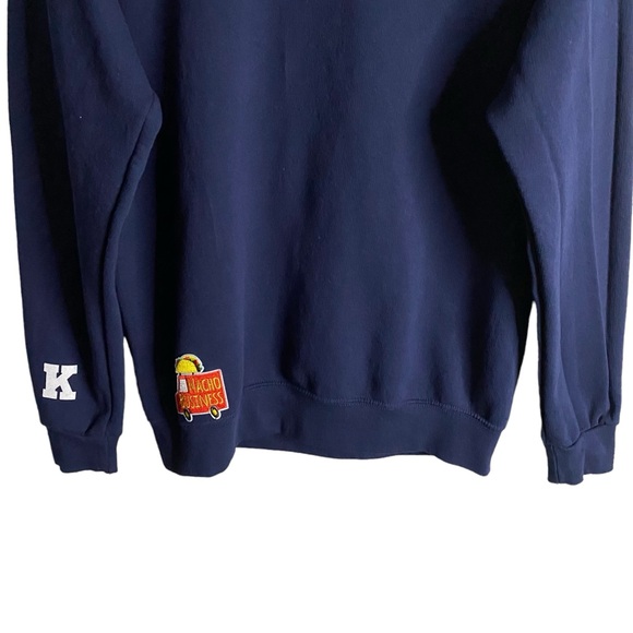 Fruit of the Loom Women's Navy Embroidered Graphic Print Sweatshirt - Picture 3 of 6